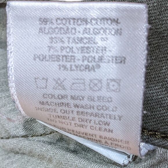 Women's Warp & Weft JFK NYC Weekday Skinny IVY Green Ankle Zipper Size 16x27 - Picture 6 of 7